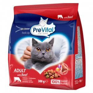 PREVITAL Adult Beef - suché krmivo pro kočky - 300g