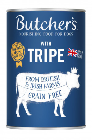 BUTCHER'S Original Tripe Mix Rumen Pate - vlhké krmivo pro psy - 400g