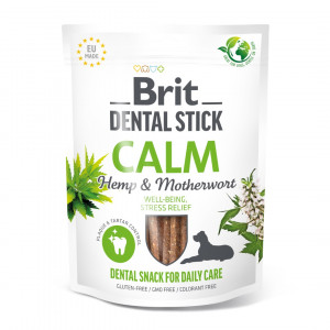BRIT Dental Stick Calm Hemp & Materwort - pamlsek pro psy - 251 g