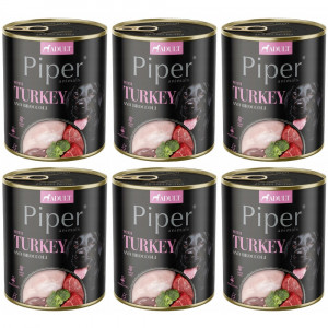 DOLINA NOTECI Piper s krůtím masem a brokolicí - mokré krmivo pro psy - 6x800g