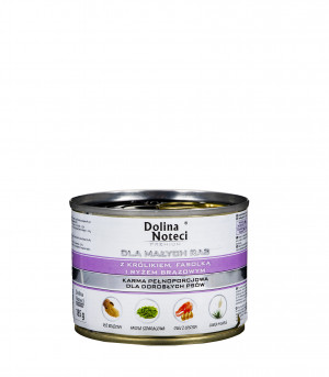DOLINA NOTECI Premium Adult Small Králík, fazole, rýže - Mokré krmivo pro psy - 185g