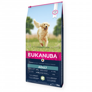 EUKANUBA krmivo pro psy dospělých velkých plemen s jehněčím masem a rýží 12 kg