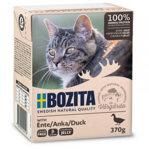 BOZITA Kachna v želé – mokré krmivo pro kočky – 370g