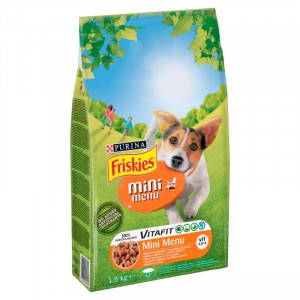 FRISKIES Mini Menu Kuře se zeleninou - suché krmivo pro psy - 1,5 kg 
