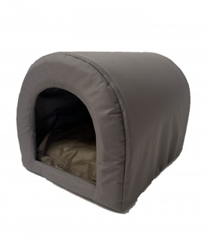 GO GIFT pelíšek pro kočky a psy - taupe - 40 x 33 x 29 cm