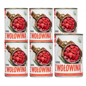 TUF TUF Hovězí mokré krmivo pro psy - 6x400g