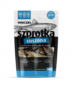 UNISZKI Sušená šprotka - pamlsek pro psa - 40 g