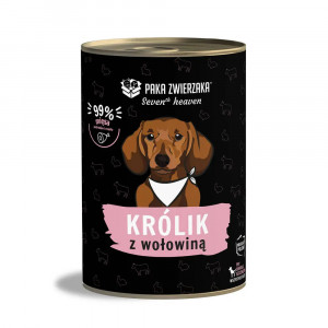 PAKA ZWIERZAKA Seventh Heaven Rabbit and beef - vlhké krmivo pro psy - 400g