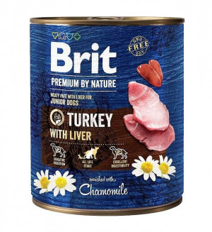 BRIT Premium by nature Junior Turkey with Liver - vlhké krmivo pro psy - 800g