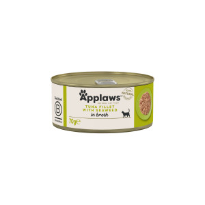 APPLAWS Tuňákový filet s mořskými řasami ve vývaru - mokré krmivo pro kočky - 70g