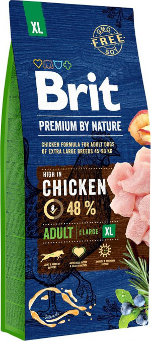BRIT Premium by Nature Adult XL Chicken - suché krmivo pro psy - 15 kg