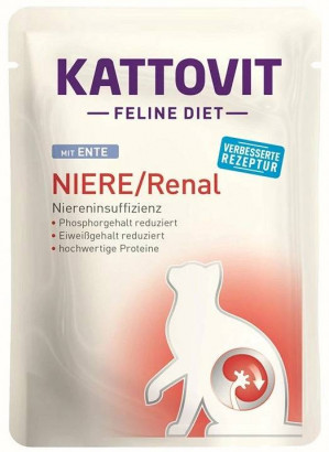 KATTOVIT Feline Diet Niere/Renal Duck - mokré krmivo pro kočky - 85g