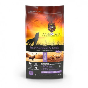 AMBROSIA Fresh Game and Lamb - suché krmivo pro psy - 12kg