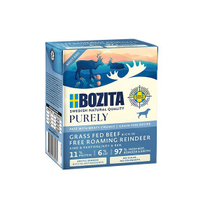 BOZITA Purely Paté Duoprotein Beef and reindeer - vlhké krmivo pro psy - 370g