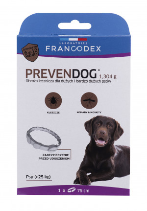 FRANCODEX PrevenDog - obojek proti klíšťatům - 75 cm