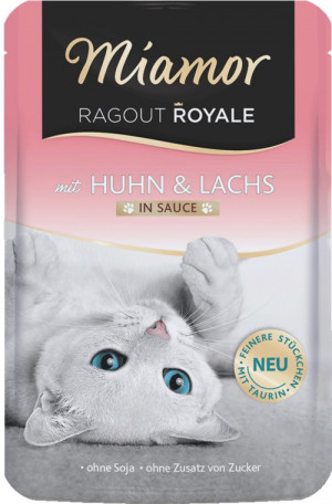 MIAMOR Ragout Royale Chicken and salmon in sauce - mokré krmivo pro kočky - 100g