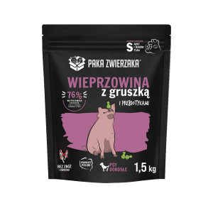 PAKA ZWIERZAKA Pork with pear S - suché krmivo pro psy - 1,5kg