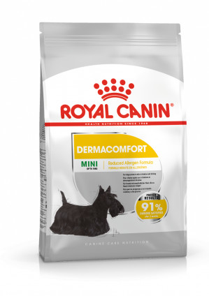 ROYAL CANIN Mini Dermacomfort - suché krmivo pro dospělé psy malých plemen s citlivou kůží náchylnou k podráždění - 3kg 