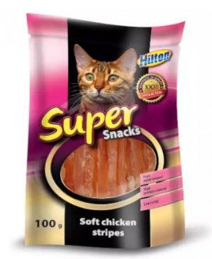 HILTON Soft chicken stripes - pamlsek pro kočky - 100g
