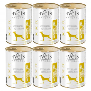 4VETS Natural Urinary No Struvit Dog - vlhké krmivo pro psy - 6x400g