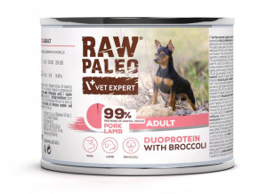 RAW PALEO Duoprotein Pork & Lamb Adult - vlhké krmivo pro psy - 200g