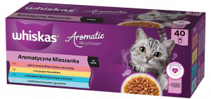 WHISKAS Aromatic selection Mix - mokré krmivo pro kočky - 40x85g