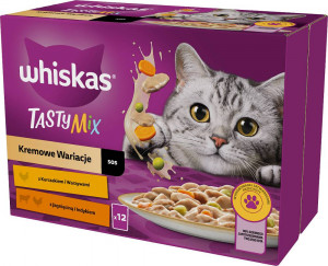 WHISKAS Tasty Mix - mokré krmivo pro kočky - 12x85g 