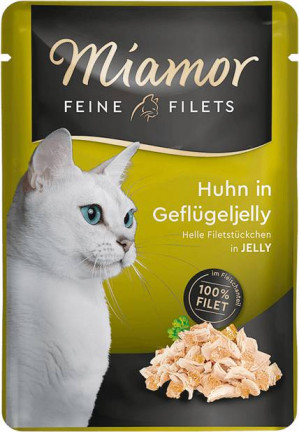 MIAMOR Feine Filets Chicken with poultry jelly - mokré krmivo pro kočky - 100g