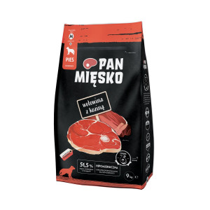 PAN MIĘSKO Beef with goat M - suché krmivo pro psy - 9kg