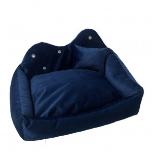 GO GIFT Prince navy blue L - pelíšek pro zvířata - 52 x 42 x 10 cm/