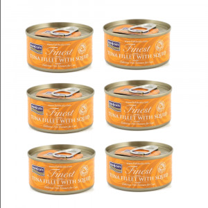 FISH4CATS Tuna fillet with squid - mokré krmivo pro kočky - 6x70g