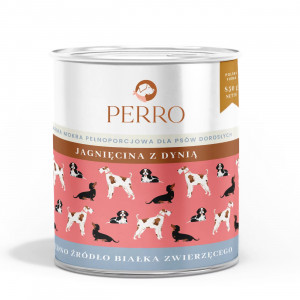 PERRO Jehněčí s dýní - mokré krmivo pro psy - 850g