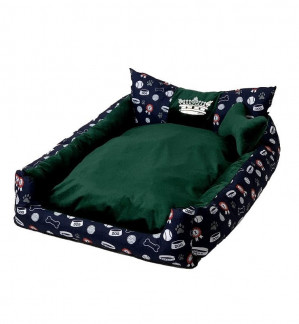 GO GIFT Pelíšek pro psa a kočku XL - zelená - 100x90x18 cm