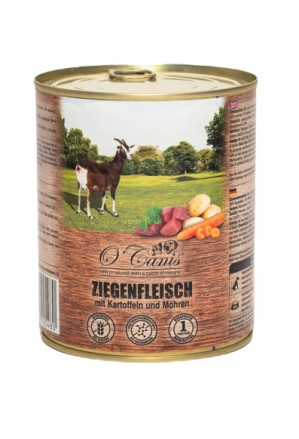 O'CANIS konzerva pro psy - vlhké krmivo - koza a brambory - 800 g