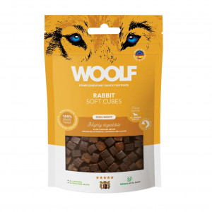 WOOLF Soft Cubes Rabbit - pamlsek pro psa - 100g