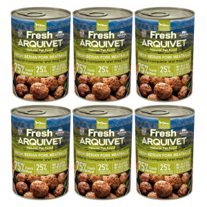 ARQUIVET Vepřové karbanátky - vlhké krmivo pro psy - 6x400g