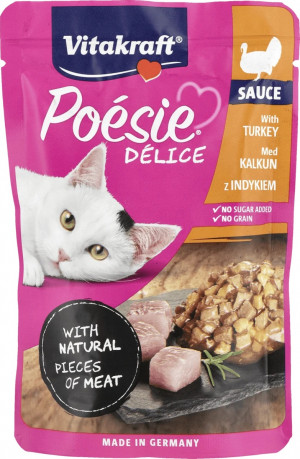 VITAKRAFT POESIE DELICE krůta pro kočky - vlhké krmivo pro kočky - 85 g