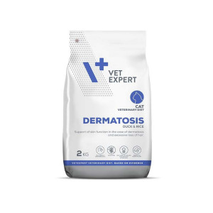 VET EXPERT Veterinary Diet Dermatosis Cat Duck & Rice – suché krmivo pro kočky – 2 kg