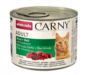 ANIMONDA Carny Adult Beef, venison and blueberries - mokré krmivo pro kočky - 200g