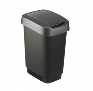 ROTHO Twist Silver - odpadkový koš – 10l