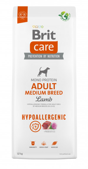 BRIT Care Hypoallergenic Adult Medium Breed Lamb - suché krmivo pro psy - 12 kg