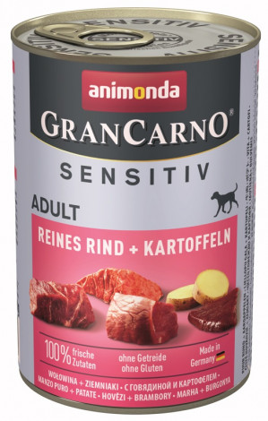 ANIMONDA GranCarno Adult Sensitiv Beef with potatoes - mokré krmivo pro psy - 400g