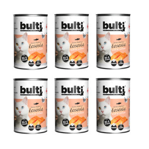 BULTI Rich in salmon - mokré krmivo pro kočky - 6x400g