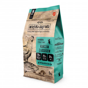 WIEJSKA ZAGRODA Kitten Chicken with salmon - suché krmivo pro kočky - 5kg