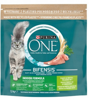 PURINA One Bifensis Indoor Formula - suché krmivo pro kočky - 1,5 kg