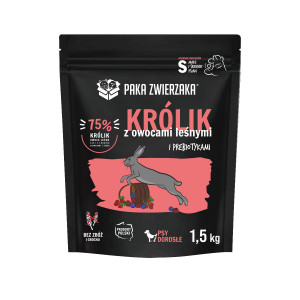 PAKA ZWIERZAKA Rabbit with forest fruits S - suché krmivo pro psy - 1,5kg