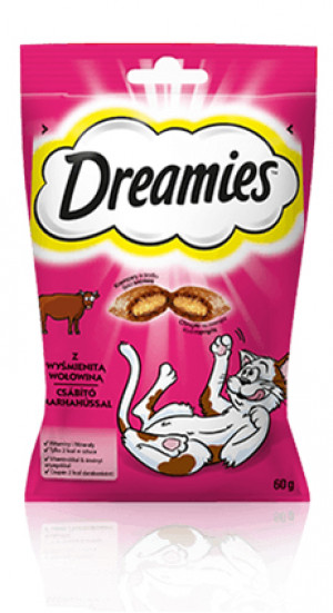 Dreamies 4008429037948 suché krmivo pro kočky 60 g Dospělý jedinec Hovězí