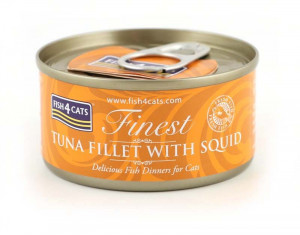 FISH4CATS Tuna fillet with squid - mokré krmivo pro kočky - 70g