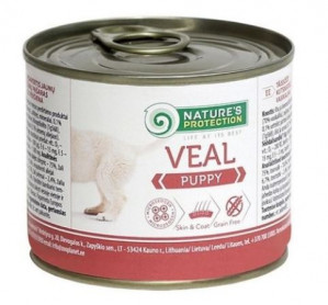 NATURE'S OCHRANA Puppy Telecí - mokré krmivo pro štěňata - 200 g