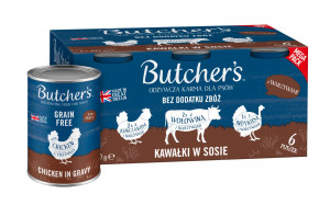BUTCHER'S Original Mega pack mix with vegetables in gravy - mokré krmivo pro psy - 6 x 400g